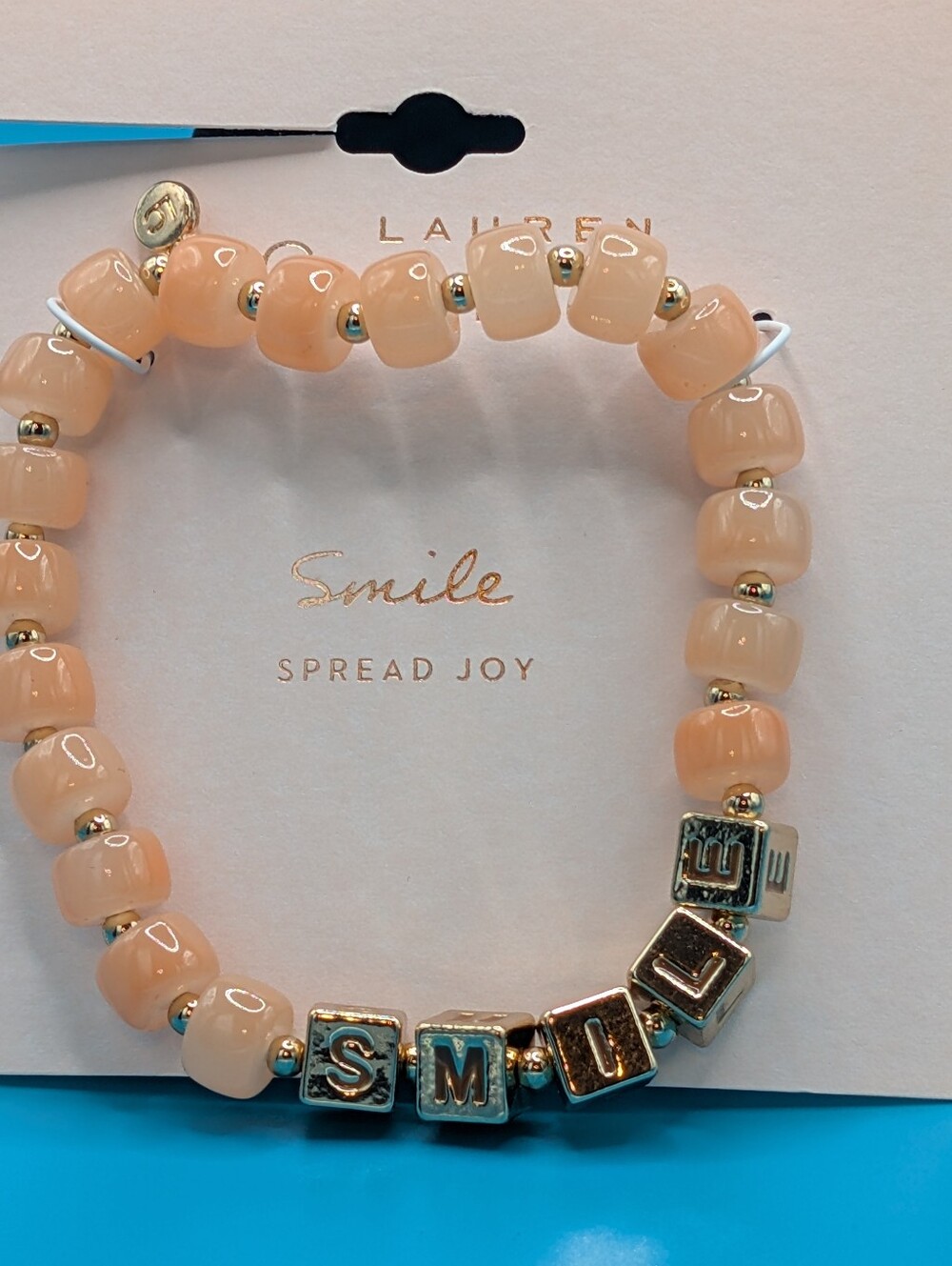 LC Lauren Conrad  Beaded 'Smile' Bracelet